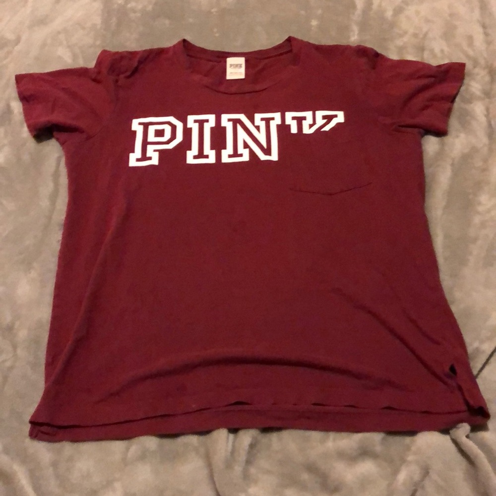 large pink shirt